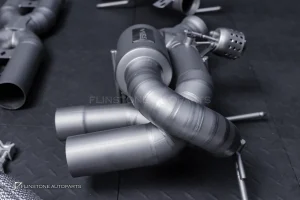 ชุดท่อ USUS TITANIUM EXHAUST สำหรับ Ferrari 812 (สีเงิน) Muffler Exhaust + X-Pipe + Sport Cat