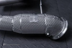ชุดท่อ USUS TITANIUM EXHAUST สำหรับ Ferrari 812 (สีเงิน) Muffler Exhaust + X-Pipe + Sport Cat