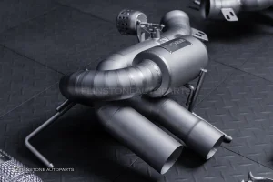 ชุดท่อ USUS TITANIUM EXHAUST สำหรับ Ferrari 812 (สีเงิน) Muffler Exhaust + X-Pipe + Sport Cat
