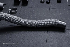 ชุดท่อ USUS TITANIUM EXHAUST สำหรับ Ferrari 812 (สีเงิน) Muffler Exhaust + X-Pipe + Sport Cat