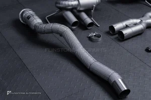 ชุดท่อ USUS TITANIUM EXHAUST สำหรับ Ferrari 812 (สีเงิน) Muffler Exhaust + X-Pipe + Sport Cat