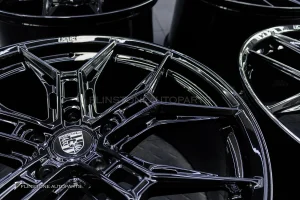 ล้อ Custom forged สำหรับ PORSCHE CAYENNE 9Y0.2 ขอบ 22 5-130 สีดำเงา