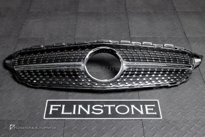 กระจังหน้า C205 W205 C-Class Facelift ไม่มีกล้องหน้า ทรง Diamond