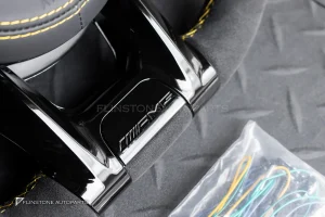 พวงมาลัยพร้อมAirbag หนังดำ ด้ายเหลือง กรอบดำเงา สำหรับ C190 AMG GTC
