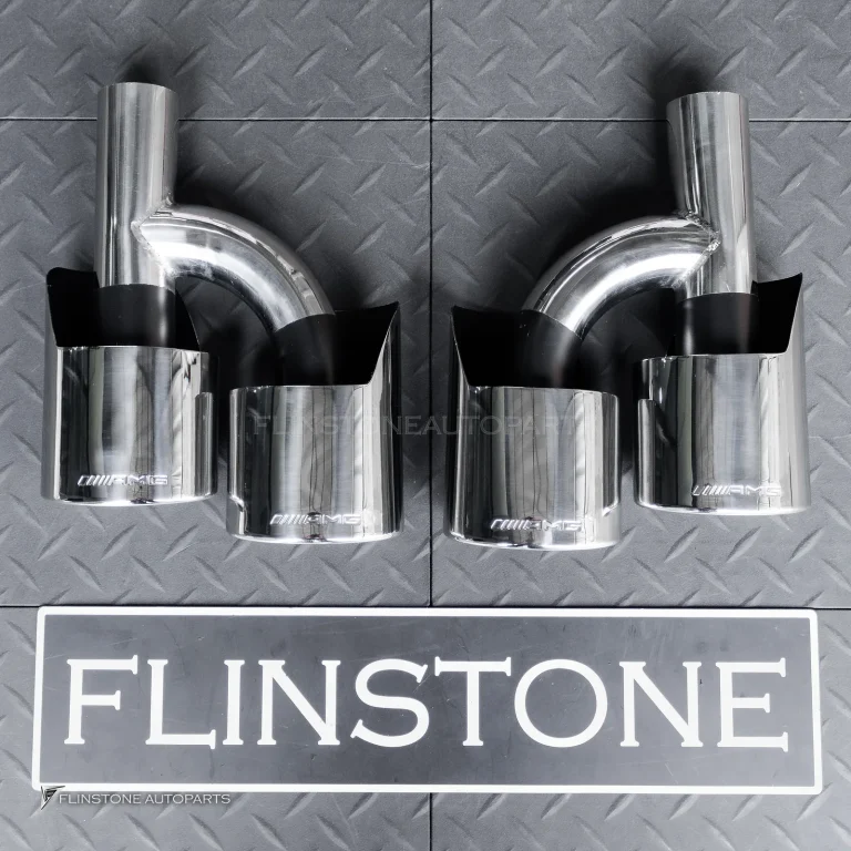 Exhaust tips for W204 C-Class style C63 AMG chrome finish