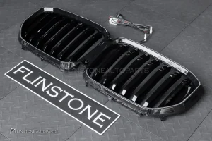 กระจังหน้า LED สำหรับ BMW X5 G18 LCI เส้นเดี่ยว สีดำเงา
