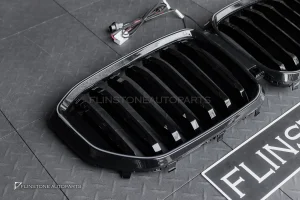 กระจังหน้า LED สำหรับ BMW X5 G18 LCI เส้นเดี่ยว สีดำเงา