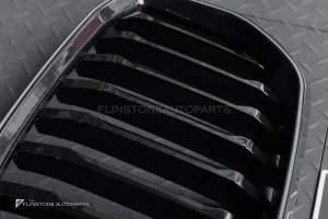 กระจังหน้า LED สำหรับ BMW X5 G18 LCI เส้นเดี่ยว สีดำเงา