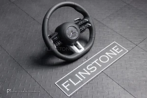 พวงมาลัยพร้อมAirbag สำหรับ W223 S-Class หนังดำ ด้ายดำ