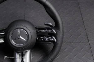 พวงมาลัยพร้อมAirbag สำหรับ W223 S-Class หนังดำ ด้ายดำ