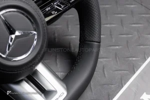 พวงมาลัยพร้อมAirbag สำหรับ W223 S-Class หนังดำ ด้ายดำ