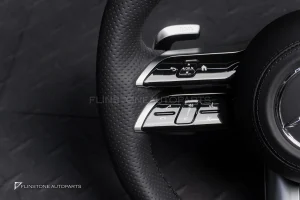 พวงมาลัยพร้อมAirbag สำหรับ W223 S-Class หนังดำ ด้ายดำ