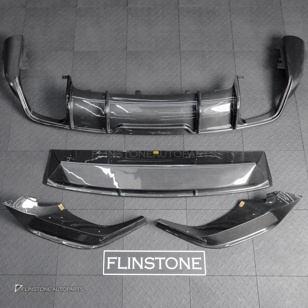 ดิฟฟิวเซอร์+ลิ้นหน้า Carbon fiber สำหรับ Porsche Cayenne E3.2 ทรง Future design