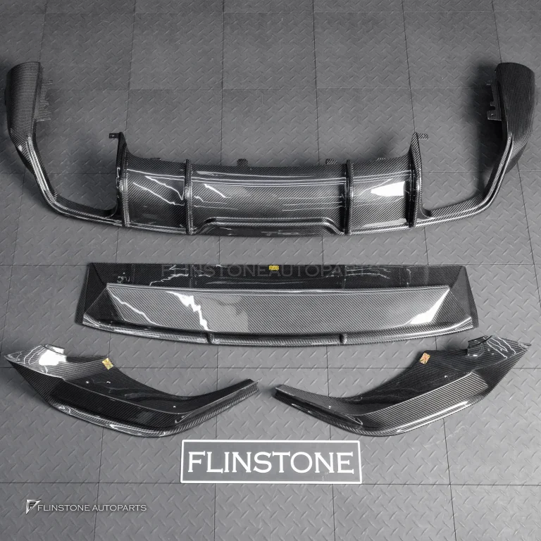 Diffuser+Front Lip Carbon fiber for Porsche Cayenne E3.2 style Future design
