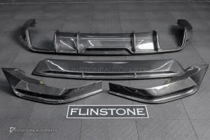 ดิฟฟิวเซอร์+ลิ้นหน้า Carbon fiber สำหรับ Porsche Cayenne E3.2 ทรง Future design