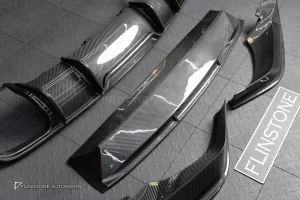 ดิฟฟิวเซอร์+ลิ้นหน้า Carbon fiber สำหรับ Porsche Cayenne E3.2 ทรง Future design