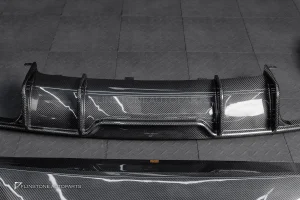 ดิฟฟิวเซอร์+ลิ้นหน้า Carbon fiber สำหรับ Porsche Cayenne E3.2 ทรง Future design