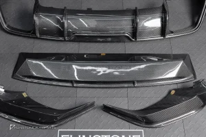 ดิฟฟิวเซอร์+ลิ้นหน้า Carbon fiber สำหรับ Porsche Cayenne E3.2 ทรง Future design