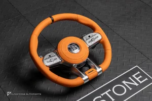 พวงมาลัย W464 G-Class หนัง Nappa สีส้ม พร้อมโลโก้ B