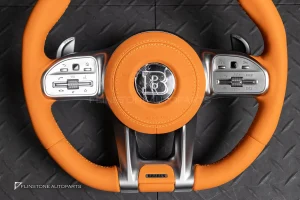 พวงมาลัย W464 G-Class หนัง Nappa สีส้ม พร้อมโลโก้ B