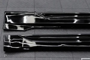 สเกิร์ตข้าง สำหรับ Tesla Model 3 ทรง BSKT สีดำเงา