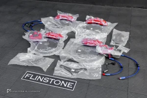 ชุดเบรค Brembo CTS-V ปั๊มสีแดง โลโก้ขาว จานขนาด 380 หน้า – หลัง สำหรับ Model Y Juniper