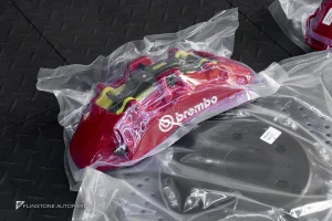 ชุดเบรค Brembo CTS-V ปั๊มสีแดง โลโก้ขาว จานขนาด 380 หน้า – หลัง สำหรับ Model Y Juniper