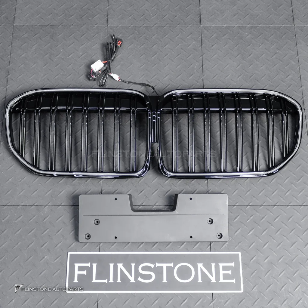 กระจังหน้า LED สำหรับ BMW G11 Series 7 เส้นคู่ สีดำเงา