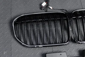 กระจังหน้า LED สำหรับ BMW G11 Series 7 เส้นคู่ สีดำเงา