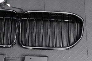 กระจังหน้า LED สำหรับ BMW G11 Series 7 เส้นคู่ สีดำเงา