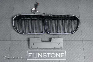 กระจังหน้า LED สำหรับ BMW G11 Series 7 เส้นคู่ สีดำเงา