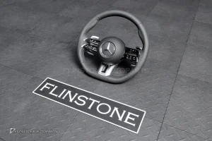 พวงมาลัย พร้อม Airbag สำหรับ W464 G-Class G400d หนังดำ ด้ายดำ