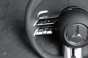 พวงมาลัย พร้อม Airbag สำหรับ W464 G-Class G400d หนังดำ ด้ายดำ