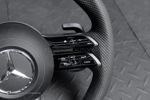 พวงมาลัย พร้อม Airbag สำหรับ W464 G-Class G400d หนังดำ ด้ายดำ