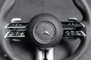 พวงมาลัย พร้อม Airbag สำหรับ W464 G-Class G400d หนังดำ ด้ายดำ