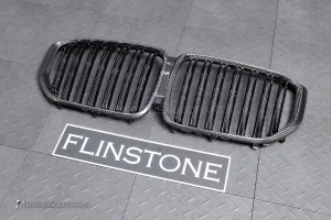 กระจังหน้า ขอบ Carbon fiber BMW X5 G05 PRE LCI เส้นคู่ สีดำเงา