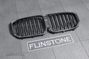 กระจังหน้า ขอบ Carbon fiber BMW X5 G05 PRE LCI เส้นคู่ สีดำเงา