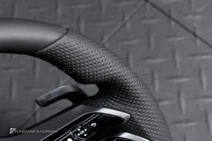 พวงมาลัยพร้อมAirbag สำหรับ W221 S-Class หนังดำ ด้ายดำ