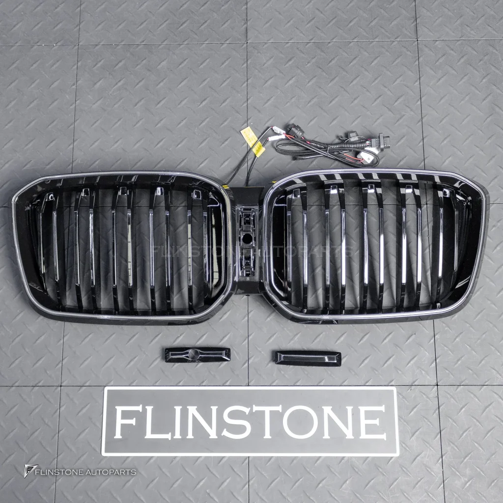กระจังหน้า LED BMW G08 X3 LCI เส้นคู่ สีดำเงา