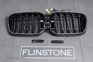 กระจังหน้า LED BMW G08 X3 LCI เส้นคู่ สีดำเงา