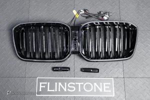 กระจังหน้า LED BMW G08 X3 LCI เส้นคู่ สีดำเงา