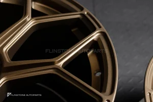 ล้อ Custom forged Center lock สำหรับ Lamborghini Aventador ลาย SVJ สี Bronze Gold ขอบ 20 และ ขอบ 21 5-112