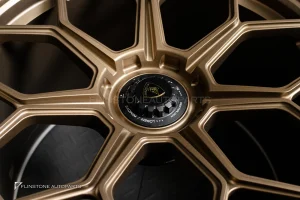 ล้อ Custom forged Center lock สำหรับ Lamborghini Aventador ลาย SVJ สี Bronze Gold ขอบ 20 และ ขอบ 21 5-112