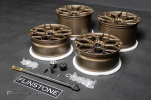ล้อ Custom forged Center lock สำหรับ Lamborghini Aventador ลาย SVJ สี Bronze Gold ขอบ 20 และ ขอบ 21 5-112