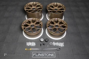 ล้อ Custom forged Center lock สำหรับ Lamborghini Aventador ลาย SVJ สี Bronze Gold ขอบ 20 และ ขอบ 21 5-112