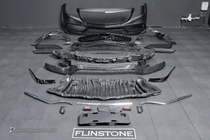 ชุดกันชนหน้า W218 CLS-Class ทรง CLS63 AMG กระจังหน้า GT สีดำ