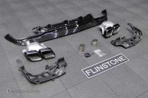 ดิฟฟิวเซอร์ท้าย W207 E-Class facelift ทรง E63 สีดำเงา