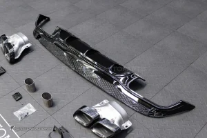 ดิฟฟิวเซอร์ท้าย W207 E-Class facelift ทรง E63 สีดำเงา