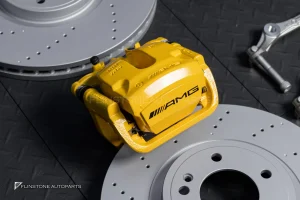 ชุดเบรค AMG สำหรับ W464 G-Class สีเหลือง โลโก้ดำ