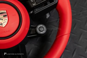 พวงมาลัย พร้อม Airbag สำหรับ 981 PORSCHE CAYMAN BOXSTER หนังแดง ด้ายแดง